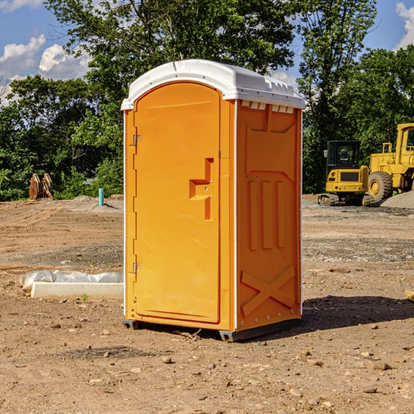 how often are the portable restrooms cleaned and serviced during a rental period in Skyline Minnesota